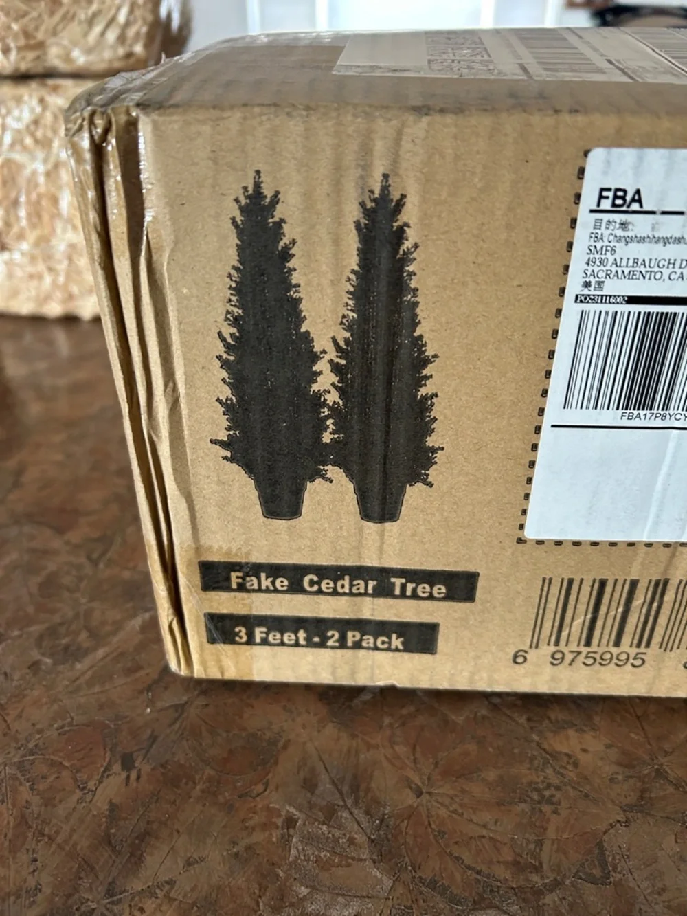 Laiwot Artificial Cedar Trees- 3 Feet Tall-2 Pack